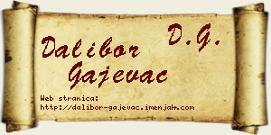 Dalibor Gajevac vizit kartica